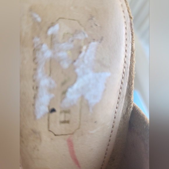 Coach Brown perforated suede Janette peep Toe wood heel platform. Size 8.5 - Picture 5 of 5